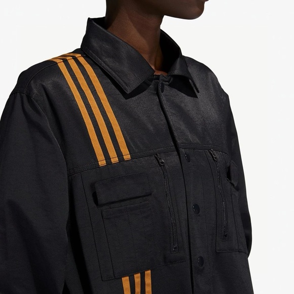 adidas x IVY PARK 4All 3-Stripe Jumpsuit (Black/Mesa) - Picture 3 of 6